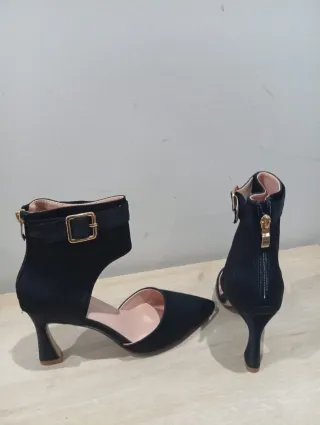 Sandalias tacón negras talla 35