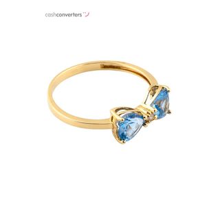 anillo oro 18k con piedra con circonita