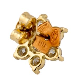 pendientes oro 18k con piedra