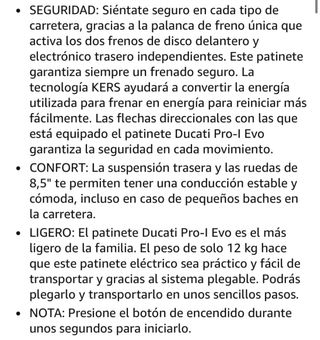 Patinete Eléctrico Ducati Pro 1 evo