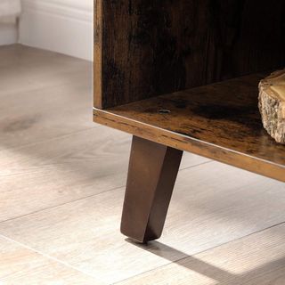 Mueble TV para Televisor de Hasta 60 Pulgadas, Armario para TV Con 2 Puertas, Estantes Ajustables, Largo 140 Cm, para Salón, Dormitorio, Marrón Vintage LTV027X01