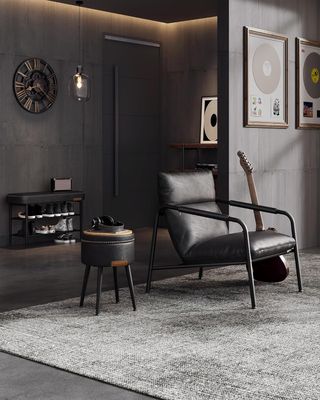 EKHO Colección - Banco Zapatero, Banco de Entrada y Dormitorio, Tapizado en PU con Costuras, Moderno de Mediados de Siglo, Capacidad 135 Kg, 30 X 80 X 50 Cm, Verde Bosque LSB054C01