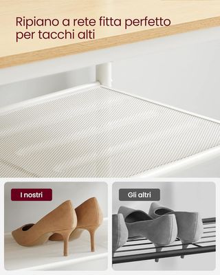 Perchero Con Zapatero, Mueble De Entrada Con Ganchos, Espejo, Banco Y Estantes, 35 X 98 X 180 Cm, Pasillo Dormitorio Salón, Moderno, Color Roble Y Blanco Nublado HSR415W09