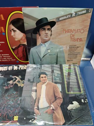 7 discos Lp, vinilos, JUANITO VALDERRAMA, NARANJITO DE TRIANA  y mas