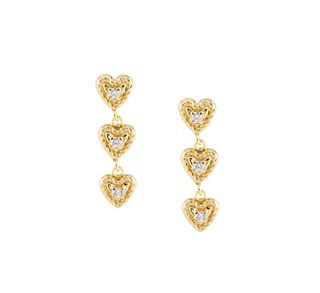 pendientes oro 18k con piedra