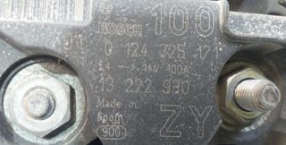 Alternador 0124325171 opel astra h 255272