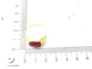 sello oro 18k con piedra con circonita