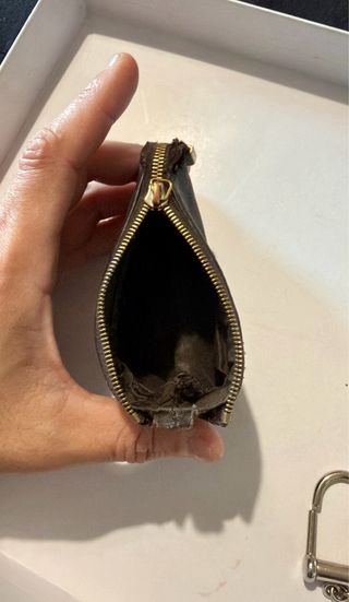 Monedero Porta Llaves Piel Marrón Gucci vintage