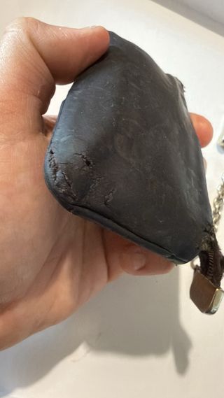 Monedero Porta Llaves Piel Marrón Gucci vintage