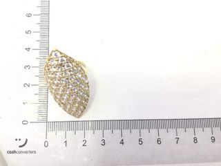 anillo oro 18k con piedra con circonita t. 18 (18,47 mm)