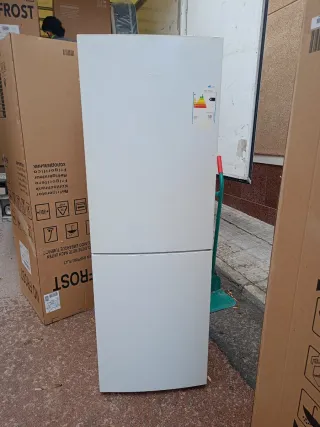 Nevera combi acero inoxidable