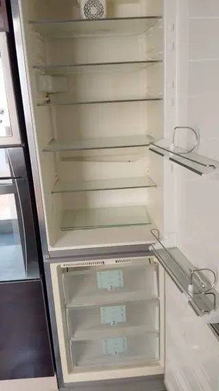 Nevera combi acero inoxidable