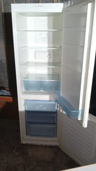 Nevera combi acero inoxidable