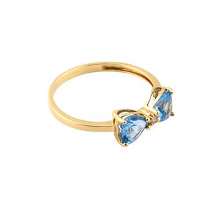 anillo oro 18k con piedra con circonita t. 20 (19,1 mm)