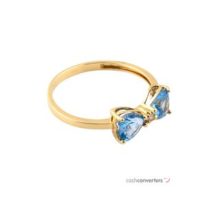 anillo oro 18k con piedra con circonita