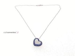 colgante oro 18k con piedra con diamante,zafiro