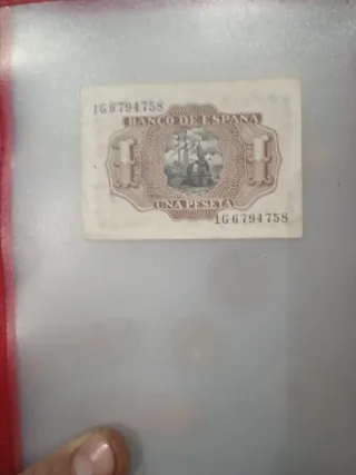 Billete 1 Peseta Banco de España 1G6794758