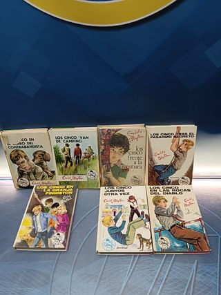 7 novelas de LOS CINCO, Enid Blyton, nº 25, 28, 30, 36, 37, 42 y 43
