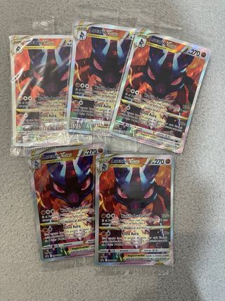5 Cartas Pokémon Lucario V ASTRO SELLADO ESPAÑOL