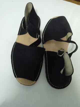 Sandalias Mayorquinas Negras Auténticas