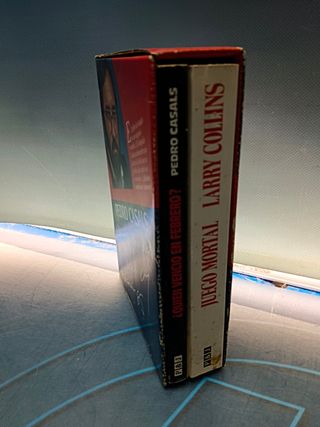 Dos libros, JUEGO MORTAL. LARRY COLLINS Y ¿QUIEN VENCIO EN FEBRERO? PEDRO CASALS. EJEMPLARES FIRMADOS. J & P