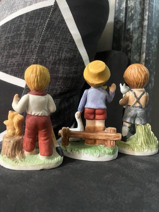 Set 3 statuine ceramica Capodimonte