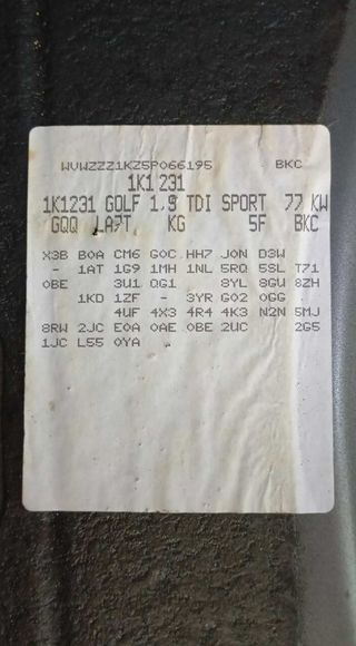 Llanta volkswagen 465819 golf v berlina (1k1)