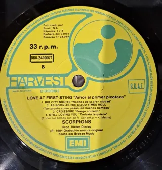 Vinilo Scorpions Love at First Sting