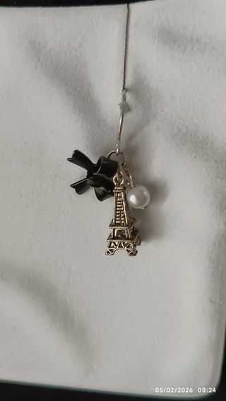 Orecchini Torre Eiffel fiocco e perla