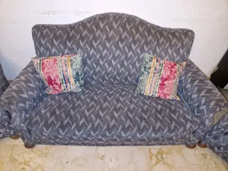 Sofá y 2 sillones de tela