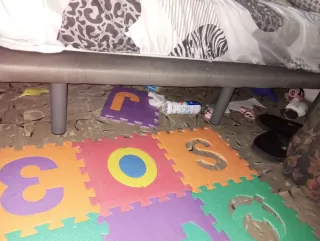 Base Cama 135x190 Tela Madera