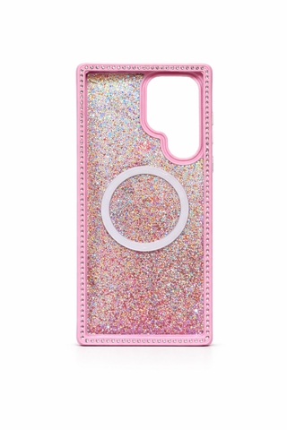 Funda Samsung S24 Ultra Rosa Brillos con Magsafe