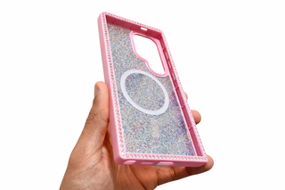 Funda Samsung S24 Ultra Rosa Brillos con Magsafe