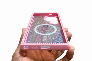 Funda Samsung S24 Ultra Rosa Brillos con Magsafe