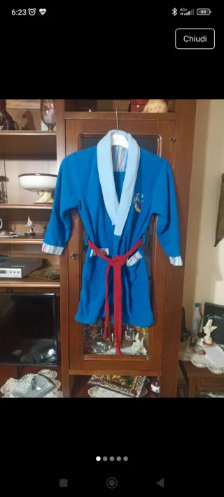 Vestaglia pile bimbo misura 5/6 anni in ottime con