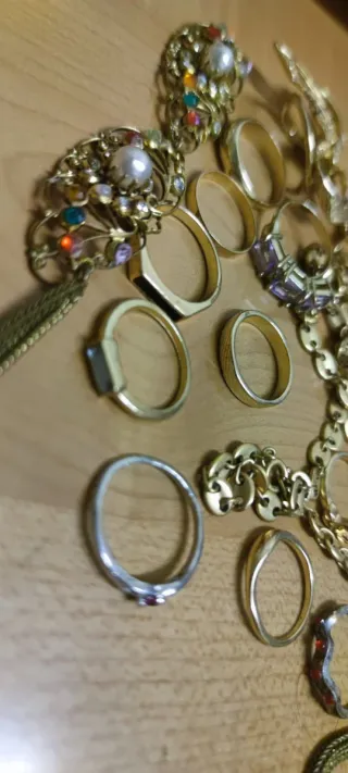 Lote Bisutería anillos broche colgantes