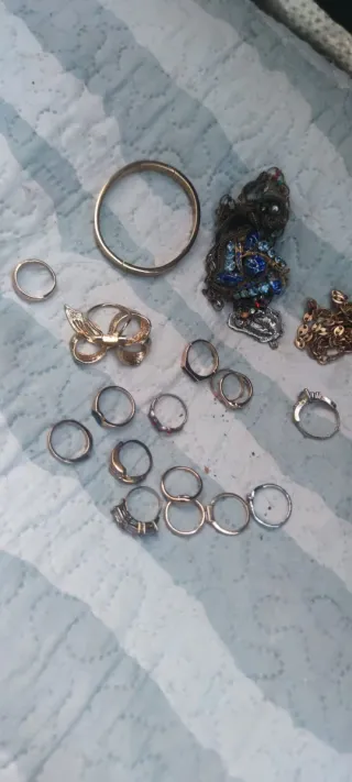 Lote Bisutería anillos broche colgantes