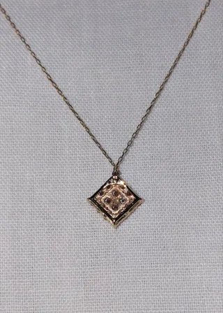 Colgante Oro Rosa 18k con Diamantes