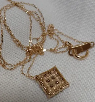 Colgante Oro Rosa 18k con Diamantes