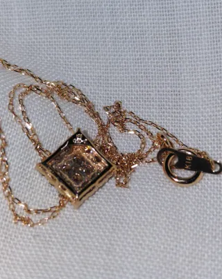 Colgante Oro Rosa 18k con Diamantes