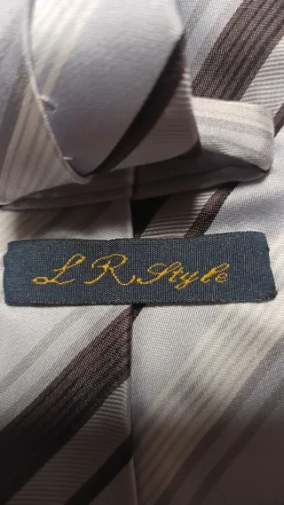 Cravatta LR Style artigianale righe argento nero