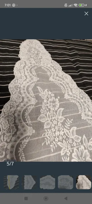 Mantilla fallera blanca