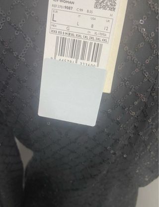 Vestido Mango Negro con brillos