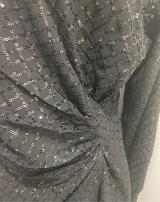 Vestido Mango Negro con brillos
