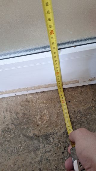 Puerta aluminio cristal con marco