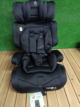 Fabblekids Mika Asiento infantil para coche de 9 – 36 kg, cinturón de seguridad de 3 puntos, asiento infantil a partir de 15 m, asiento de coche para niños de 76 – 150 cm, reposacabezas ajustable, ECE