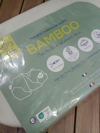 Colchón moisés bebé bambú P'tit Lit 72x32cm