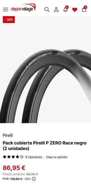 Cubiertas Pirelli P Zero Race 28mm