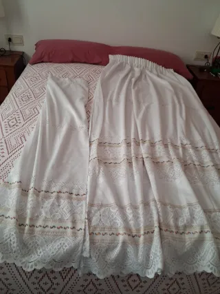 Cortinas de cocina blancas con encaje