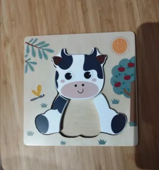 Puzzle Madera Vaca Bebé